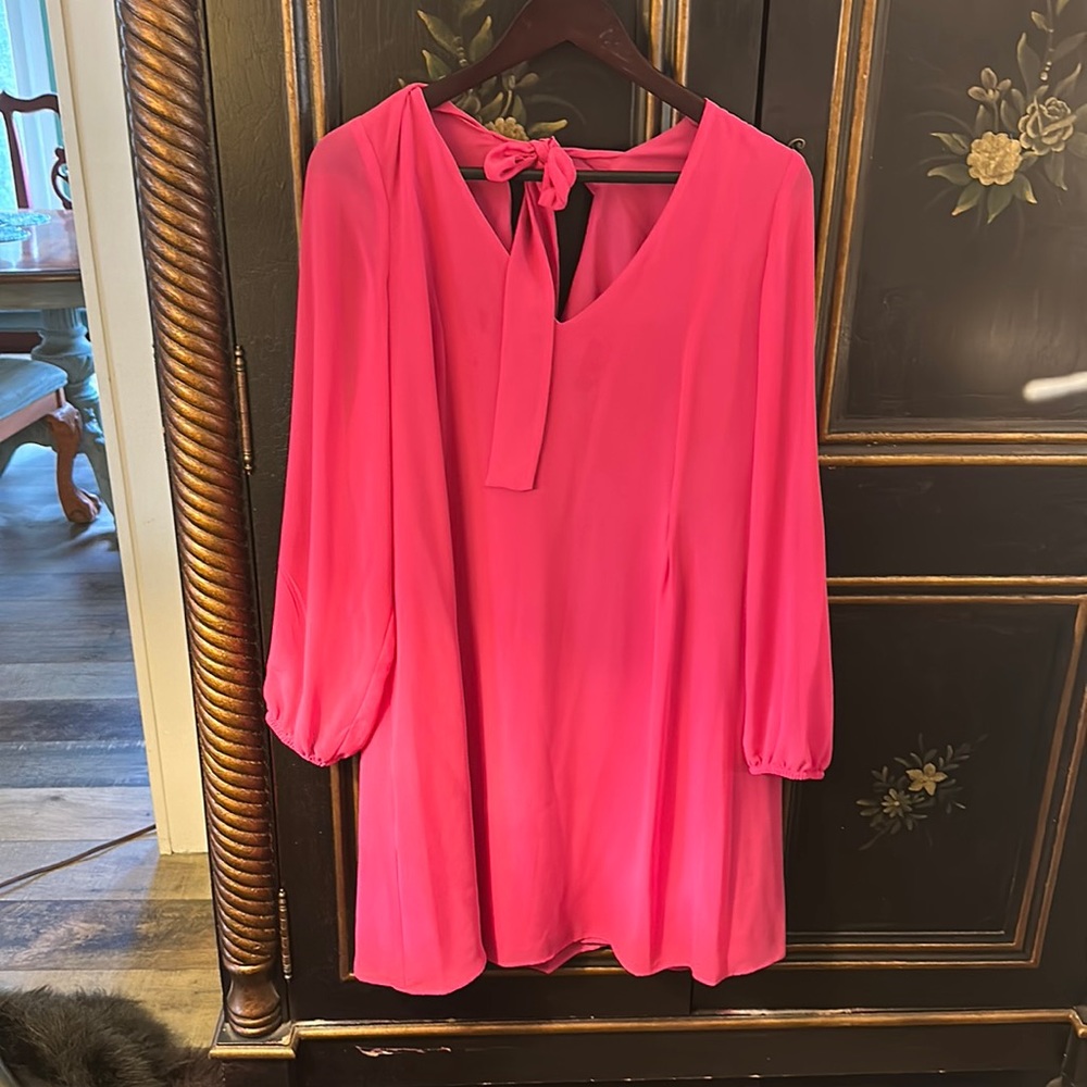 INC pink dress knee length L like new